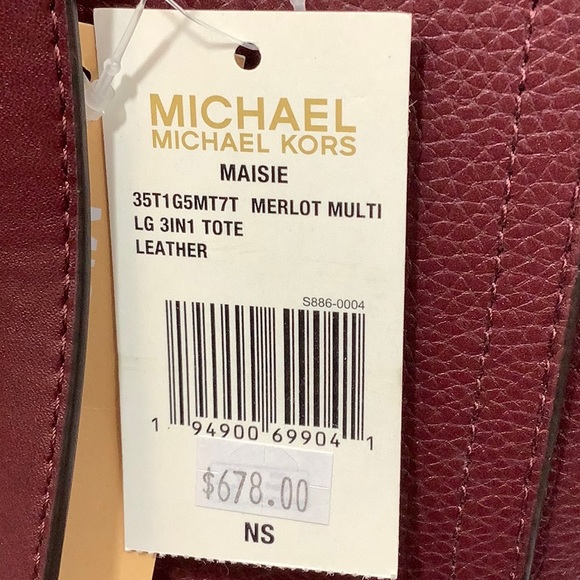 NWT Michael Kors 3 in 1 Maisie Large Top Zip Tote Crossbody Pouch Wristlet - Picture 11 of 12